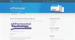 Desktop Screenshot of experimental-psychology.de