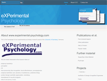 Tablet Screenshot of experimental-psychology.de