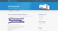 Desktop Screenshot of experimental-psychology.org